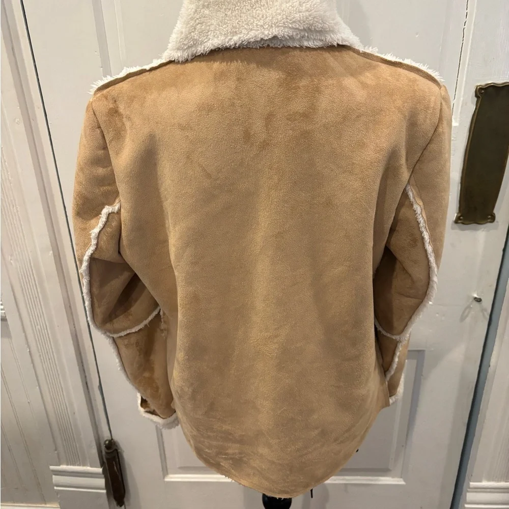 Natalie And Me Weekend Micro Suede Fleece Jacket Toggle Enclosure Sz M Rn#45749